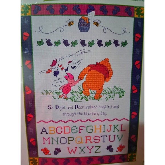 Disney Winnie The Pooh Blustery Day Counted Cross Stitch Kit 14"x19" Complete Se - Picture 3 of 8